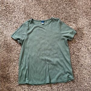 Old Navy Sage Green Ribbed T-Shirt